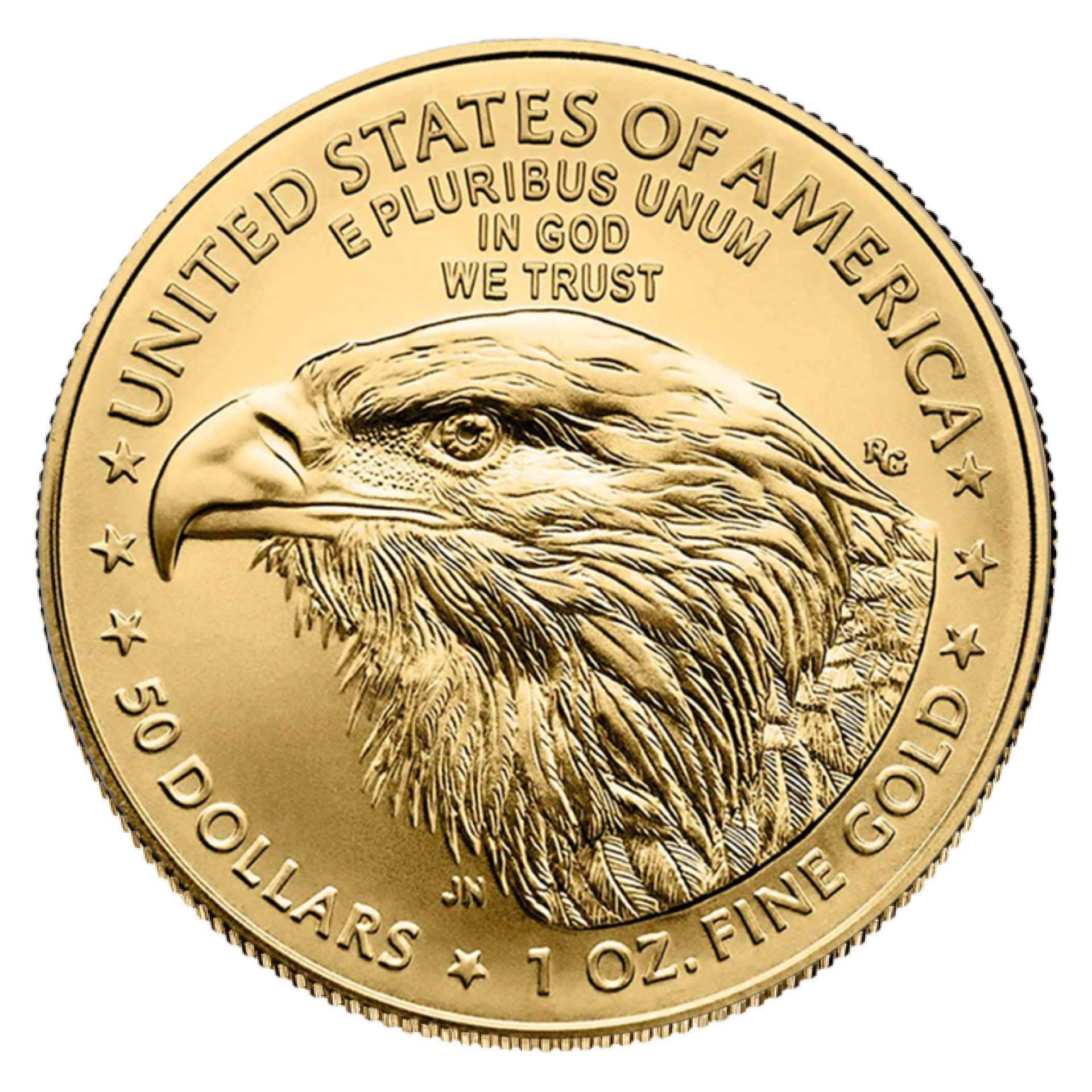 2025 1 oz American Gold Eagle 1 oz coin – .9167 fine gold, Reverse, U.S. Mint