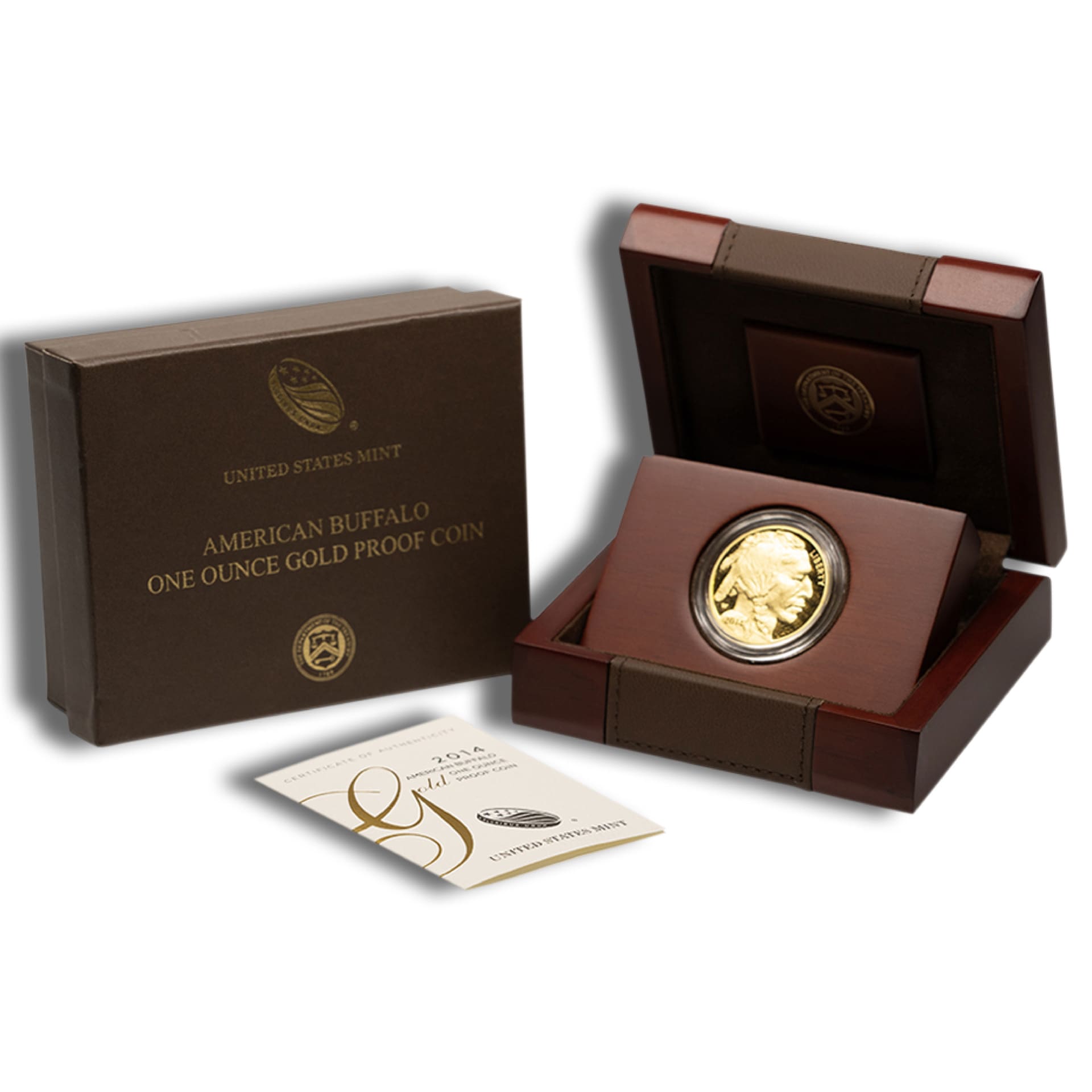 2014 Proof Gold Buffalo with box and COA